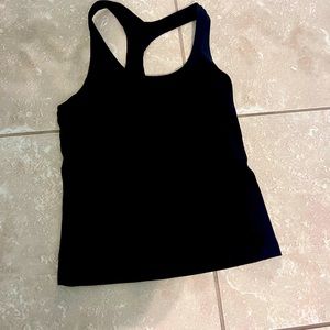 Lulu lemon black cool racer back tank top size 2